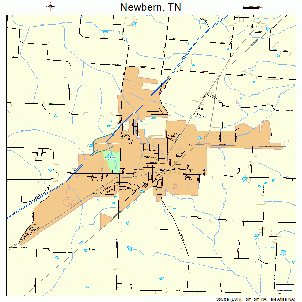 Newbern, TN street map