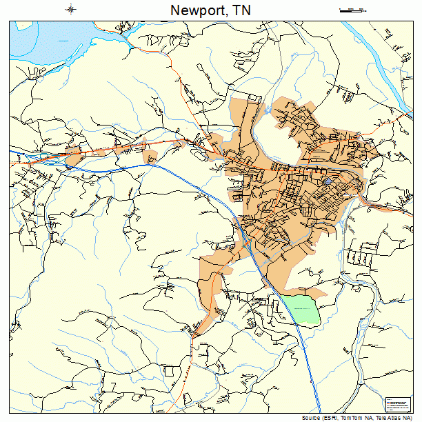 Newport, TN street map