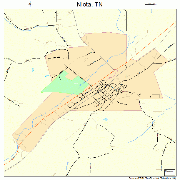 Niota, TN street map