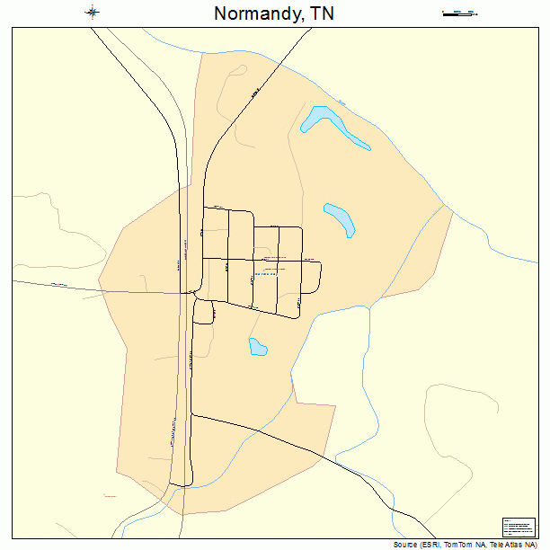 Normandy, TN street map