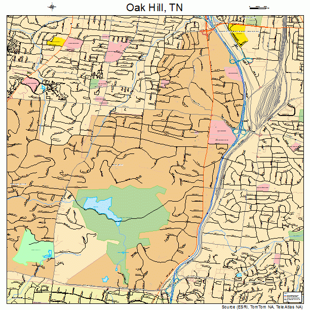 Oak Hill, TN street map