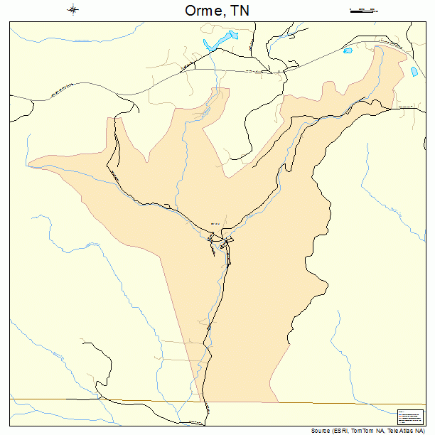 Orme, TN street map