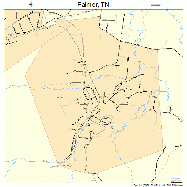 Palmer, TN street map