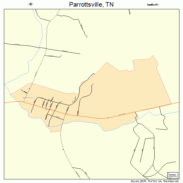 Parrottsville, TN street map