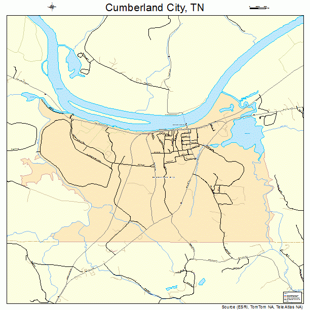 Cumberland City, TN street map