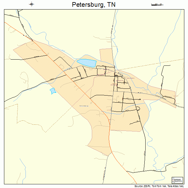 Petersburg, TN street map