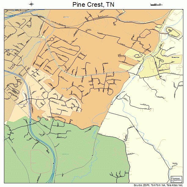 Pine Crest, TN street map