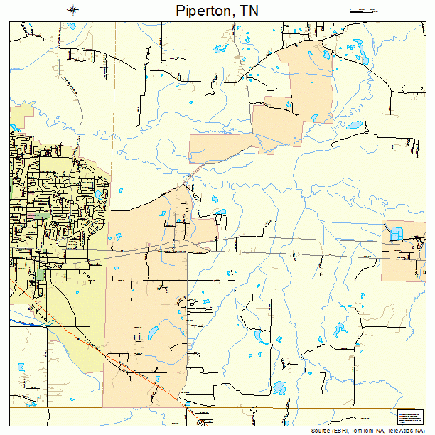 Piperton, TN street map