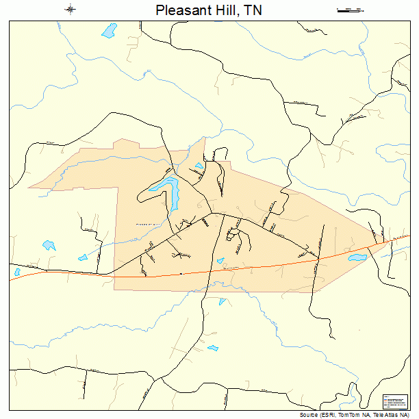 Pleasant Hill, TN street map
