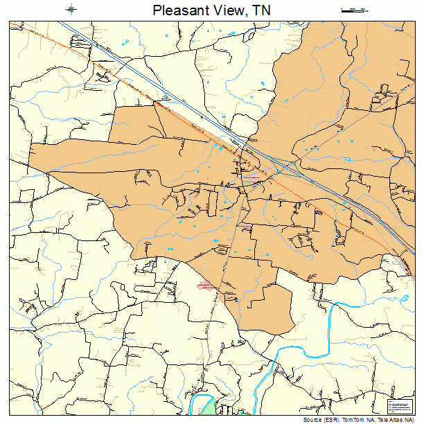 Pleasant View, TN street map