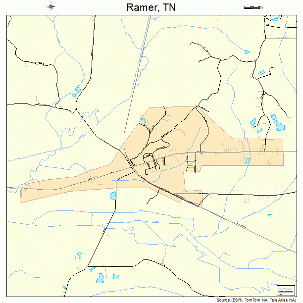 Ramer, TN street map