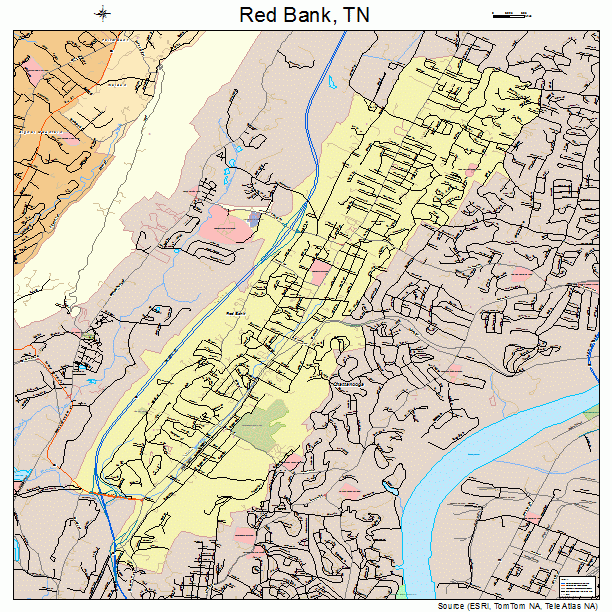 Red Bank, TN street map