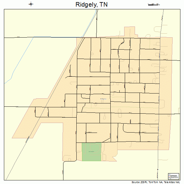 Ridgely, TN street map