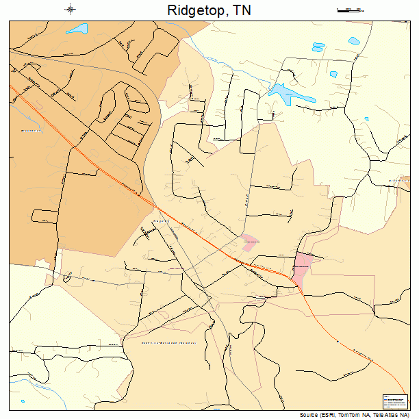 Ridgetop, TN street map