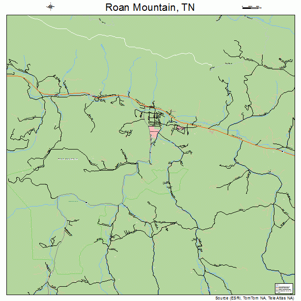 Roan Mountain, TN street map