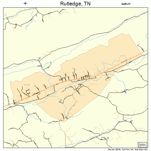 Rutledge, TN street map