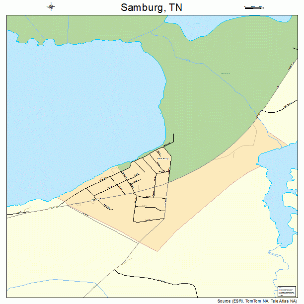 Samburg, TN street map