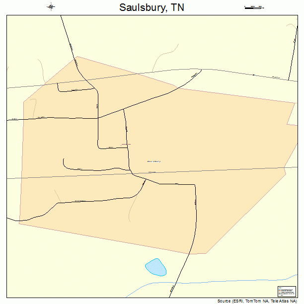Saulsbury, TN street map
