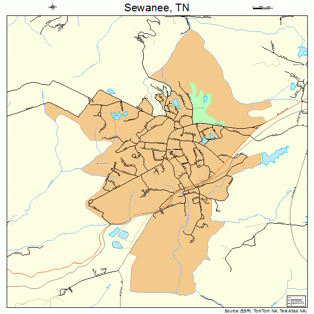 Sewanee, TN street map