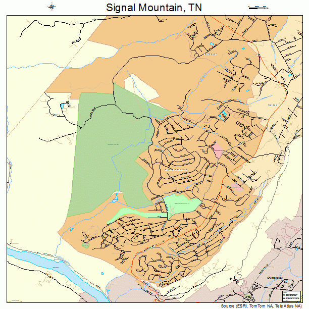 Signal Mountain, TN street map