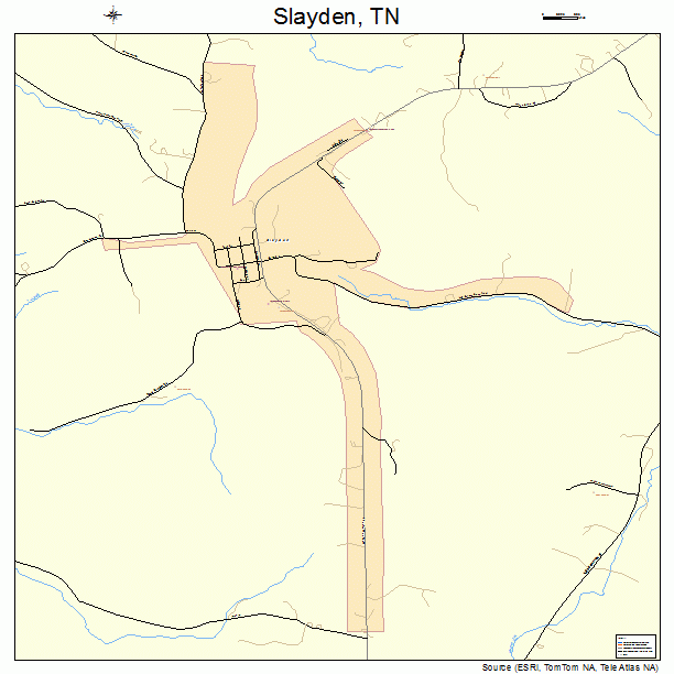 Slayden, TN street map