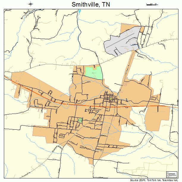 Smithville, TN street map