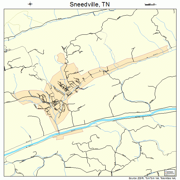 Sneedville, TN street map