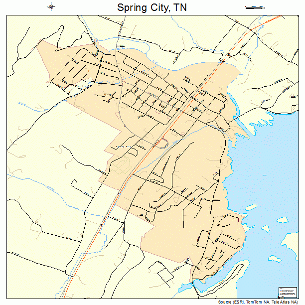 Spring City, TN street map