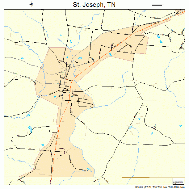 St. Joseph, TN street map