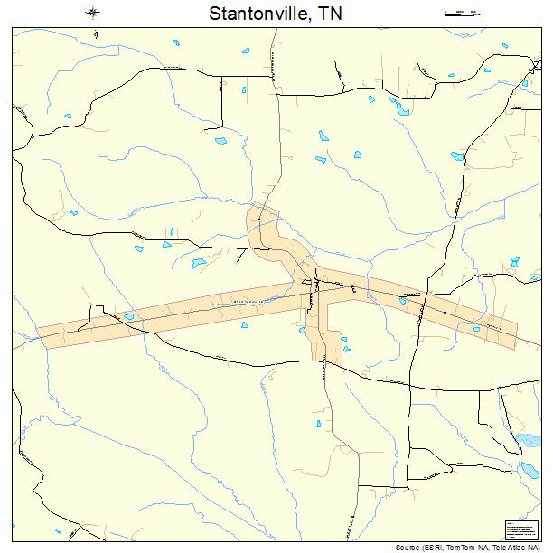 Stantonville, TN street map