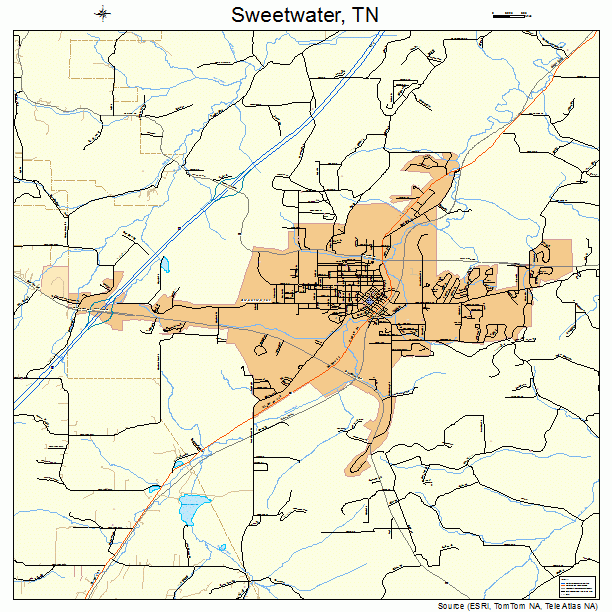 Sweetwater, TN street map