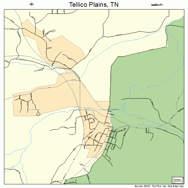 Tellico Plains, TN street map