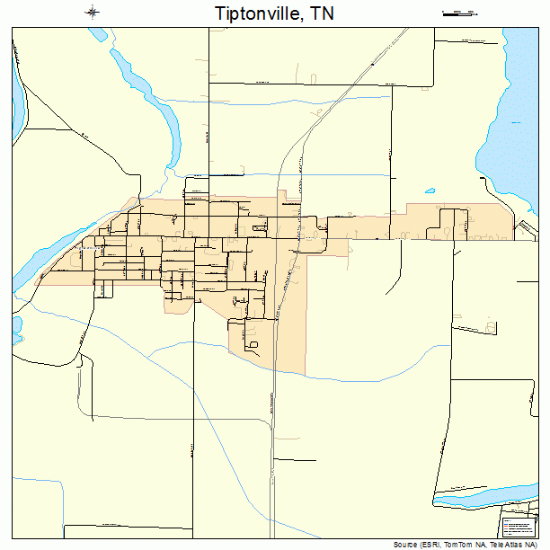 Tiptonville, TN street map