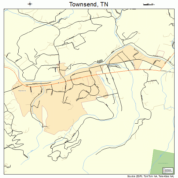 Townsend, TN street map