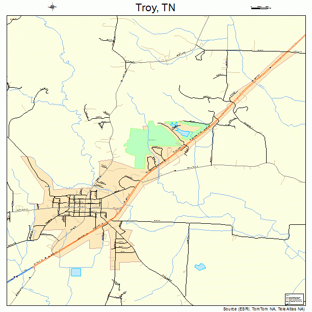 Troy, TN street map