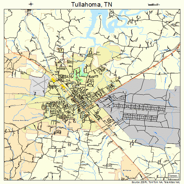 Tullahoma, TN street map
