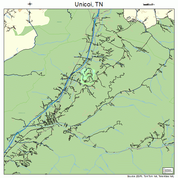 Unicoi, TN street map