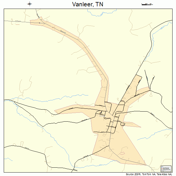 Vanleer, TN street map