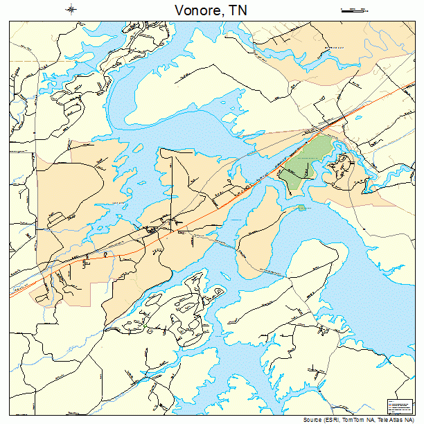 Vonore, TN street map