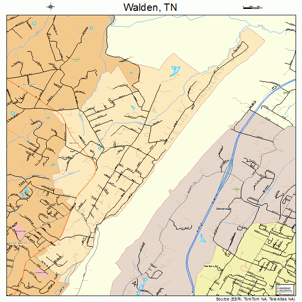 Walden, TN street map