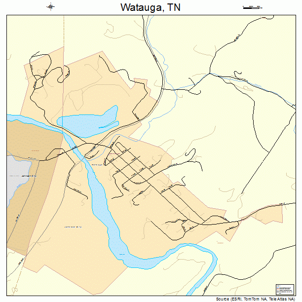 Watauga, TN street map