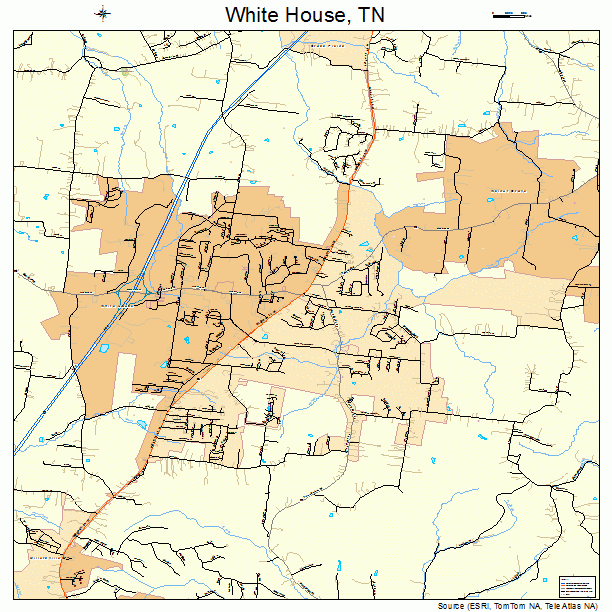 White House, TN street map