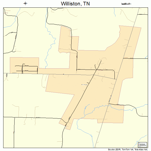 Williston, TN street map