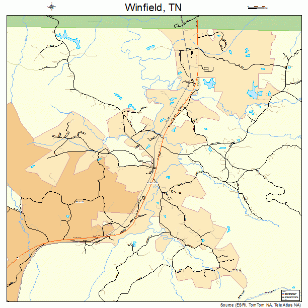 Winfield, TN street map