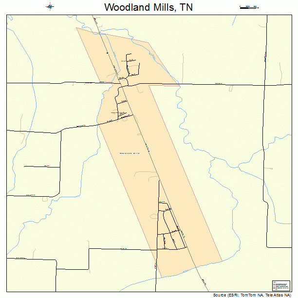 Woodland Mills, TN street map