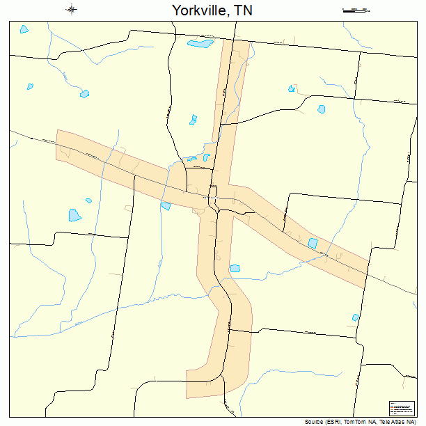 Yorkville, TN street map