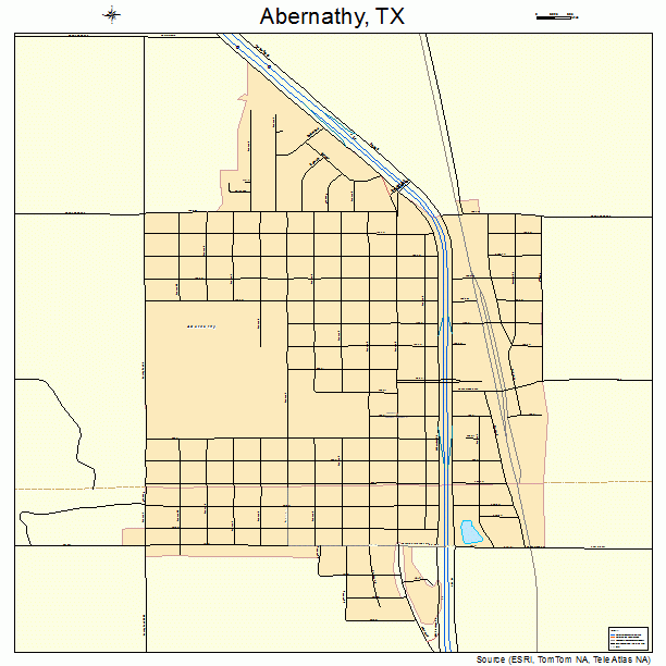 Abernathy, TX street map