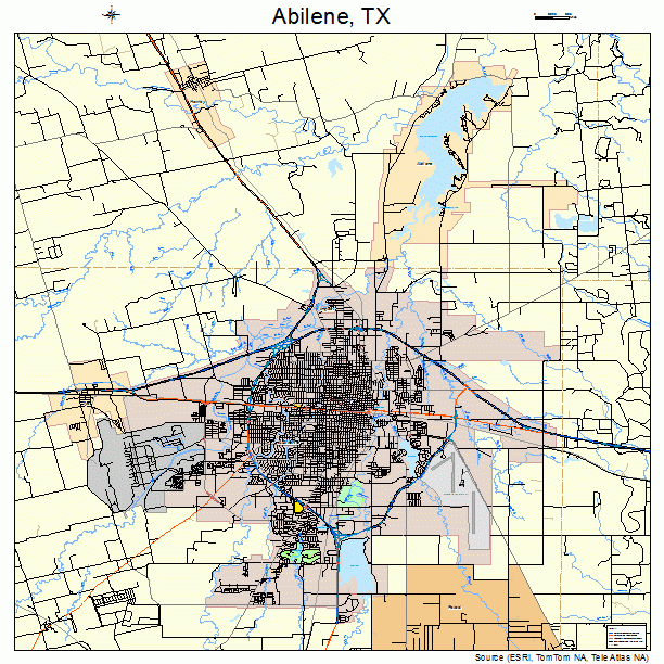 Abilene, TX street map