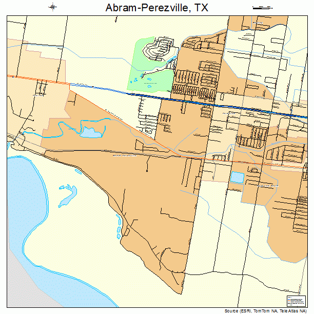 Abram-Perezville, TX street map