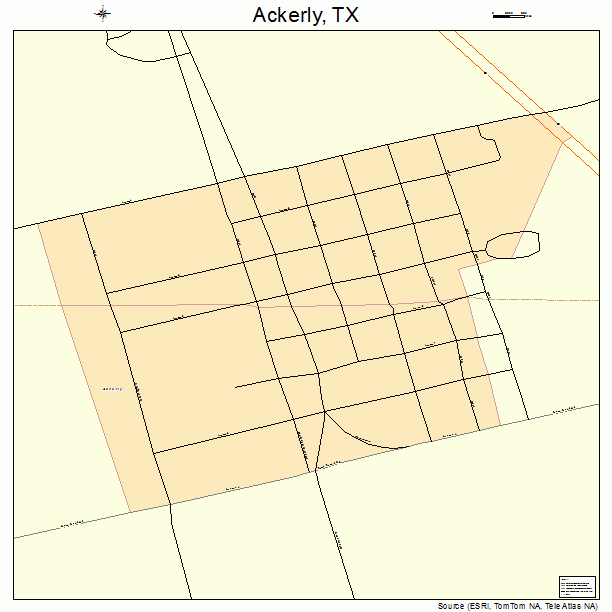 Ackerly, TX street map